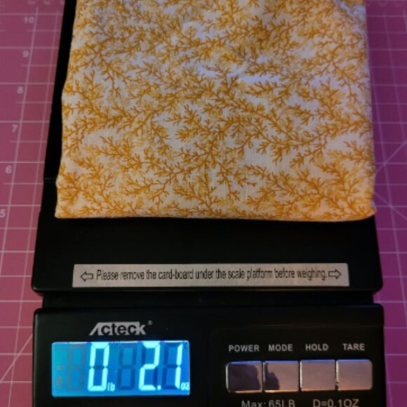 Vintage Orange & White Branches Fabric 18" by 42" - Picture 3 of 3